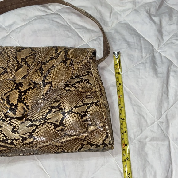 RARE Gorgeous vintage Lee Sands genuine Python shoulder bag unique - Picture 8 of 13